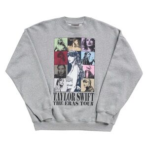 TAYLOR SWIFT THE ERAS TOUR HEATHER GRAY CREWNECK Medium